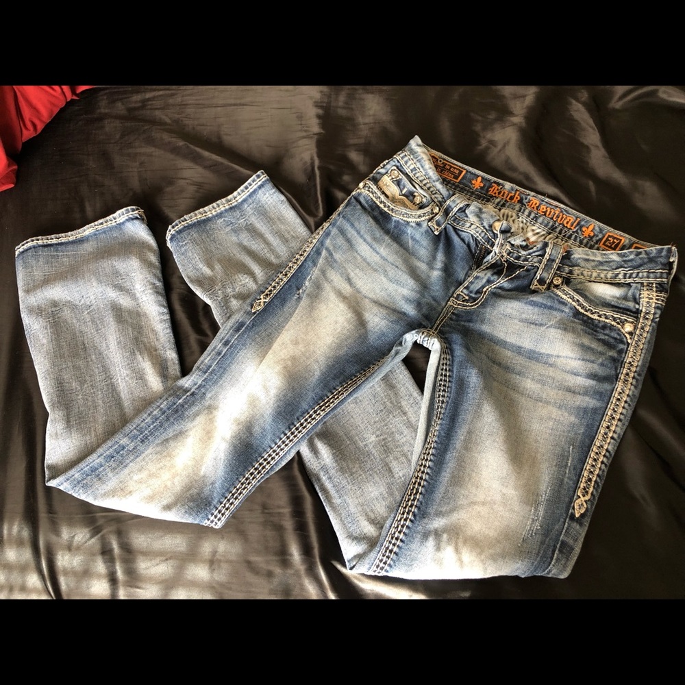 ROCK REVIVAL BOOT CUT JEANS
